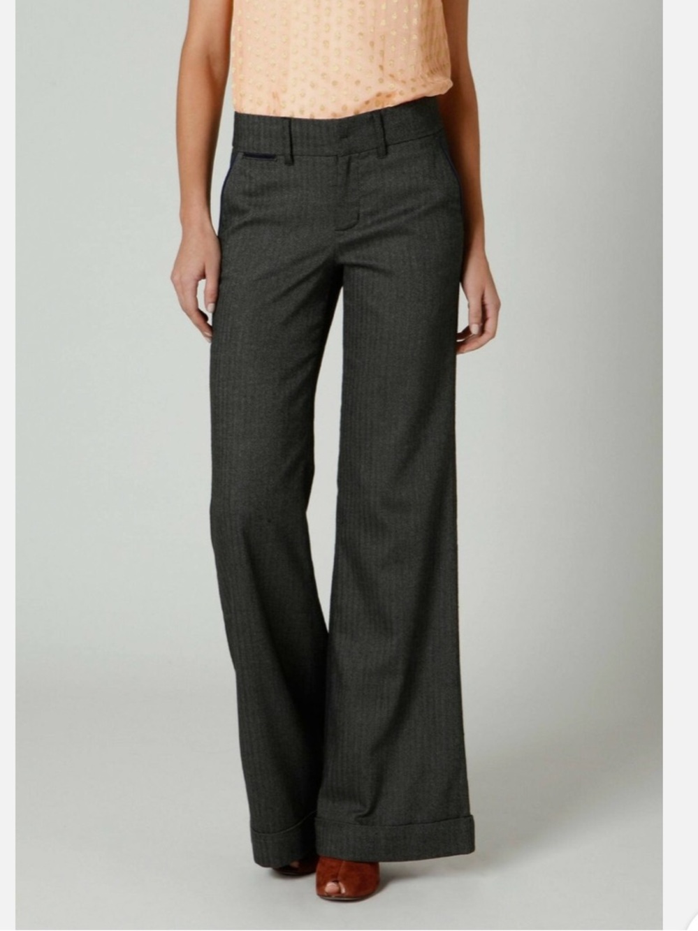 Anthropologie Cartonnier Dark Gray Dress Pants